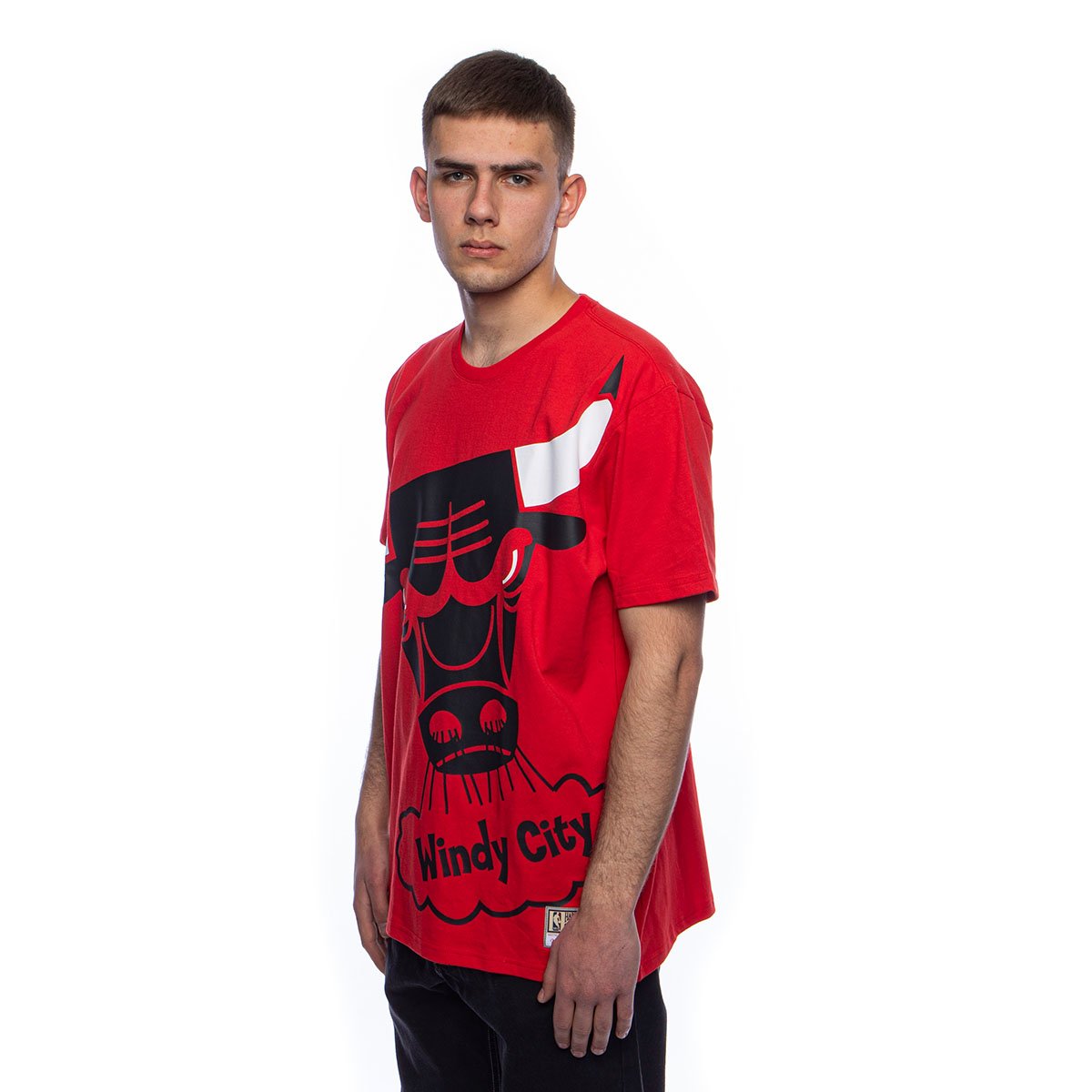 Mitchell & Ness T-shirt Chicago Bulls red Big Face | Bludshop.com