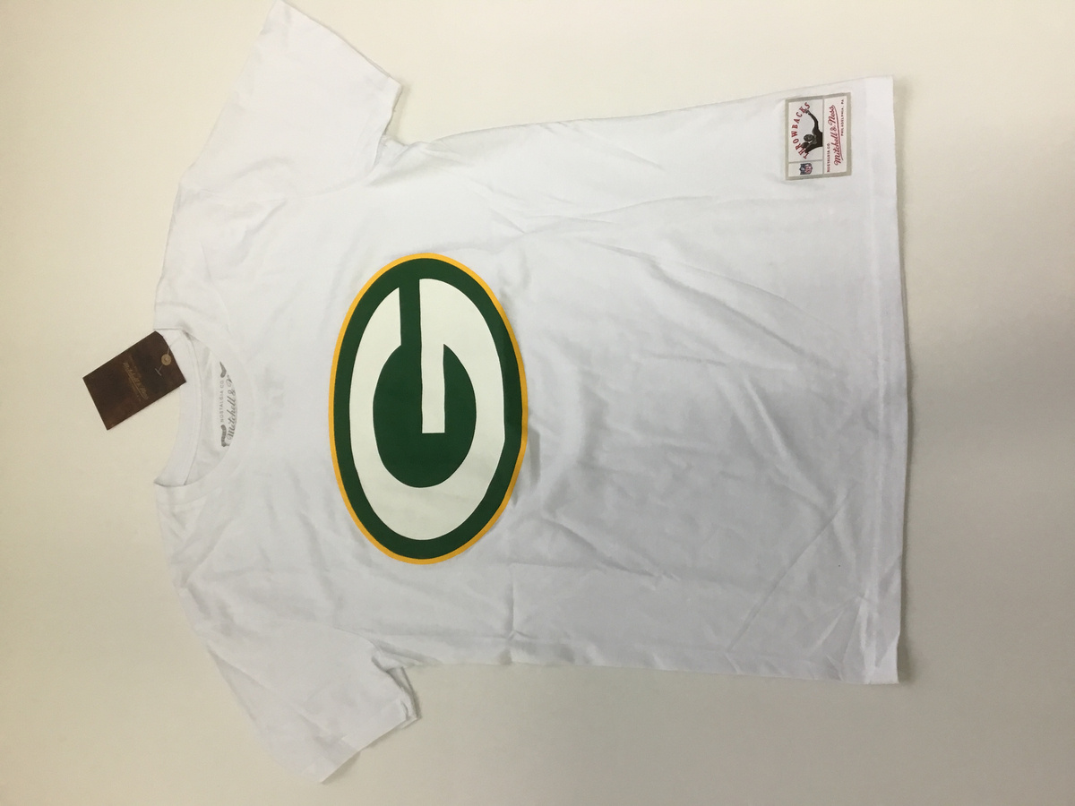 Green bay packers white t shirt sale