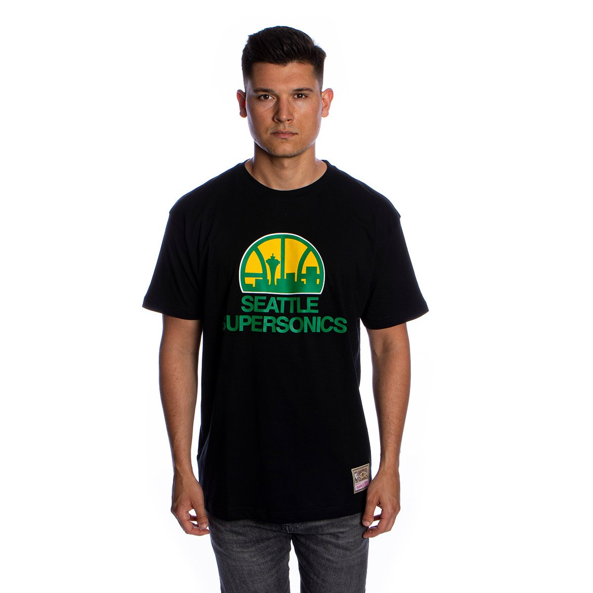 Mitchell & Ness T-shirt Seattle Supersonics black HWC Team Logo ...