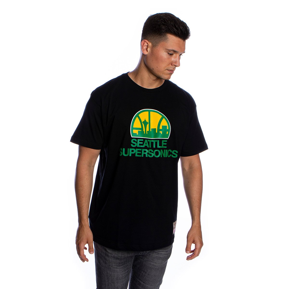 Mitchell & Ness T-shirt Seattle Supersonics black HWC Team Logo