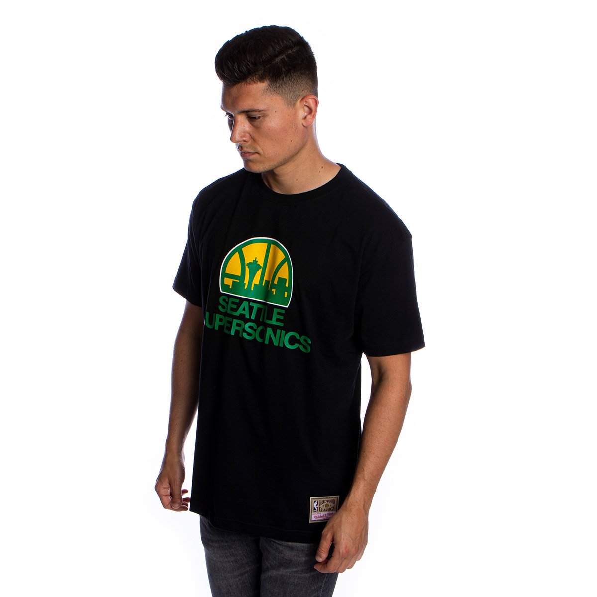 Mitchell & Ness T-shirt Seattle Supersonics black HWC Team Logo