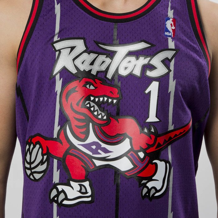 Mitchell And Ness Toronto Raptors 1 Tracy Mcgrady Purple Swingman Jersey