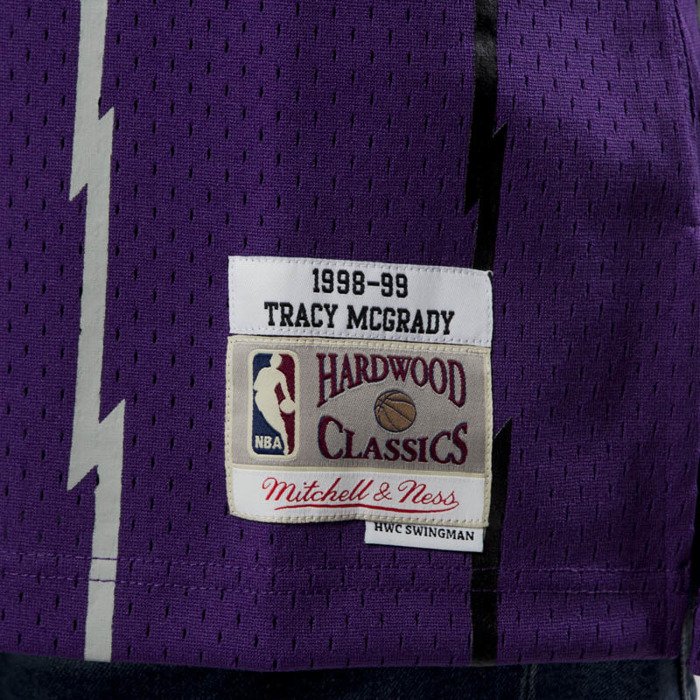 Mitchell & Ness Men's Toronto Raptors Tracy Mcgrady #1 Purple Hardwood  Classics Jersey