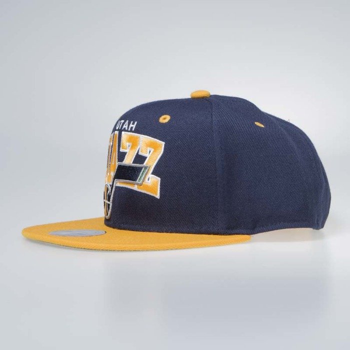 Mitchell & Ness Utah Jazz Snapback Cap navy / yellow Team ...