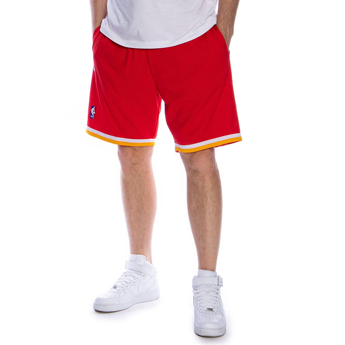 Mitchell & Ness Men's Houston Rockets Flames Swingman Shorts - Hibbett