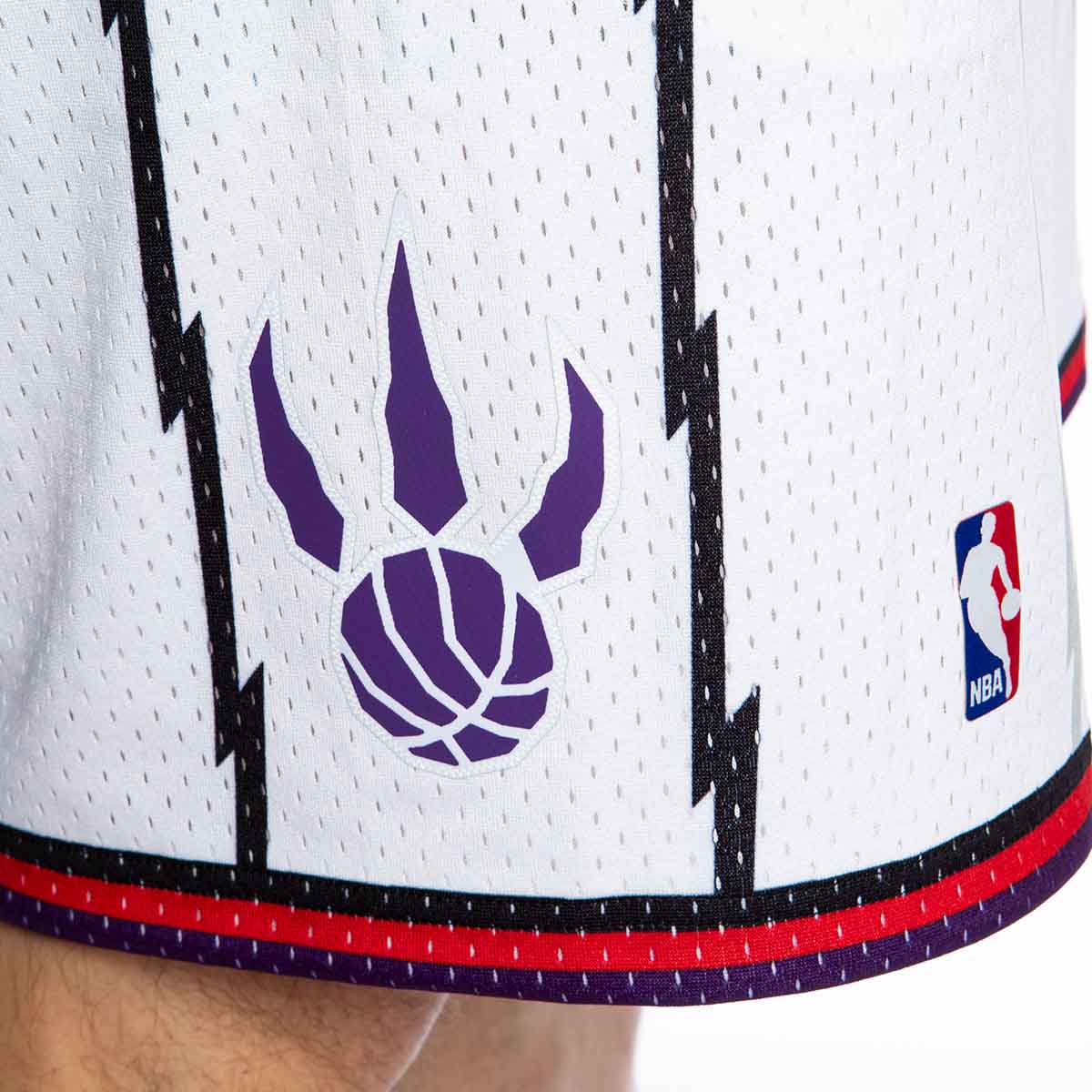 Mitchell & Ness Men NBA Toronto Raptors Doodle Swingman Short White  PFSW1267TRA98PW (HotelomegaShops)