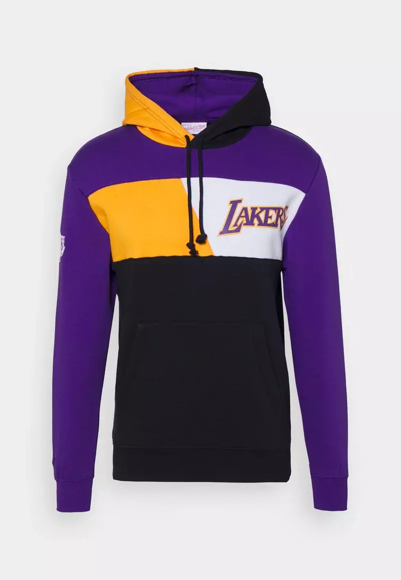 Hoodies and sweatshirts Mitchell & Ness Head Coach Hoodie Los Angeles  Lakers Purple/ Grey