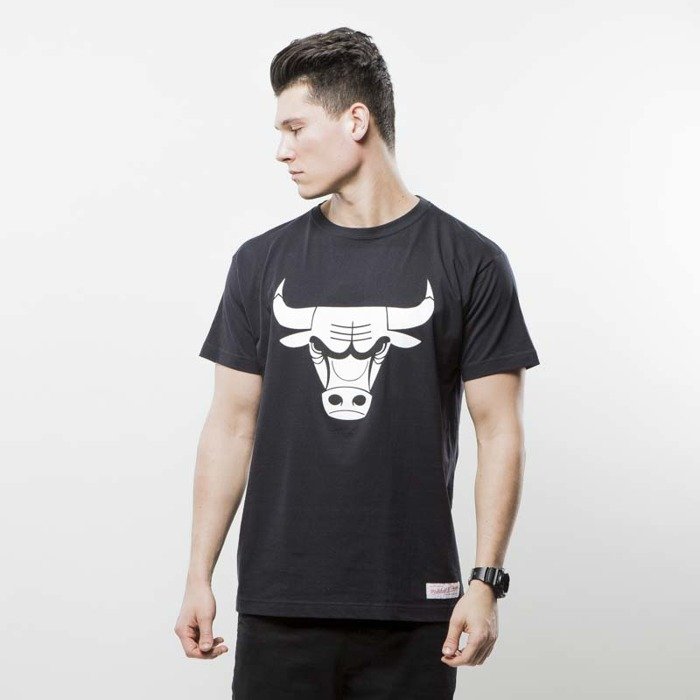 Mitchell & Ness t-shirt Chicago Bulls black BLACK and WHITE LOGO