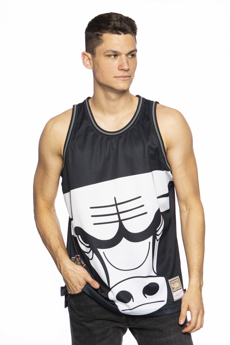 Chicago Bulls NBA Big Face Fashion Tank 5.0 By Mitchell & Ness - Black -  Mens