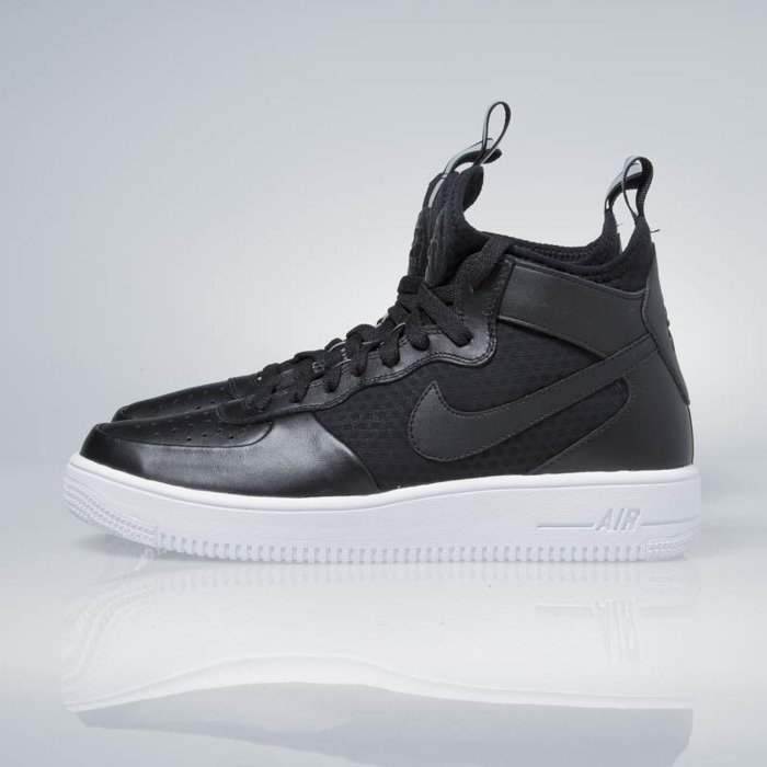 Nike Air Force 1 Ultraforce Mid black / black-white 864014-001 ...
