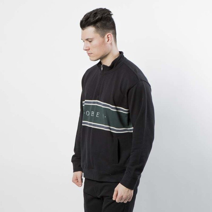 Download Obey Sweatshirt Palisade Mock Neck Zip black | Bludshop.com