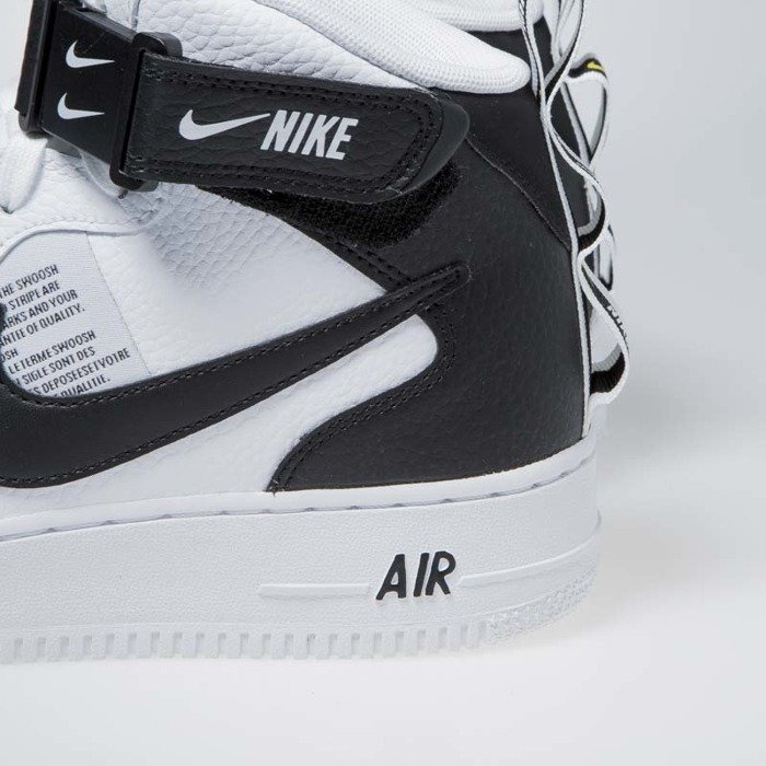 Nike Air Force 1 Mid Utility White Black 804609-103  Nike air shoes, Nike  fashion shoes, Black nike shoes