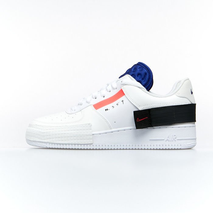 Sneakers Nike Air Force 1 Type summit white red orbit white CI0054 100 Bludshop