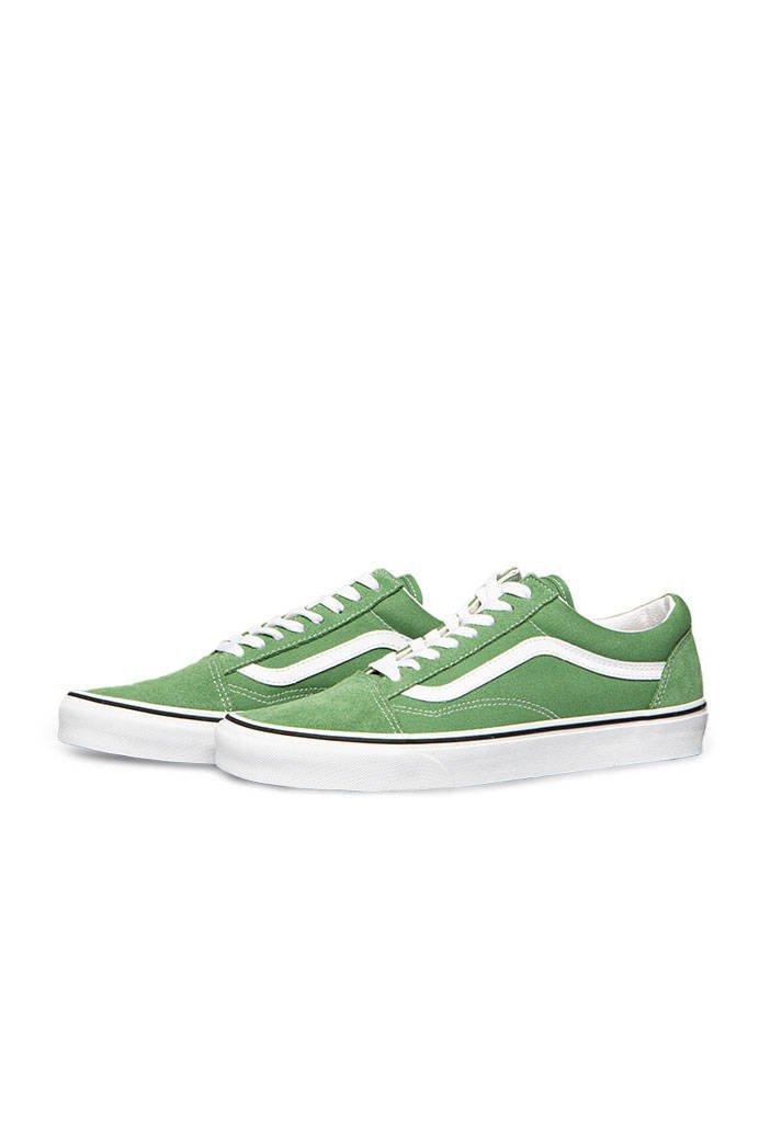 Vans old skool deep grass outlet green & true white shoes