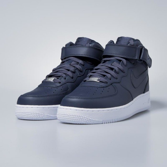 Sneakers buty Nike Air Force 1 Mid '07obsidian / obsidian - white ...
