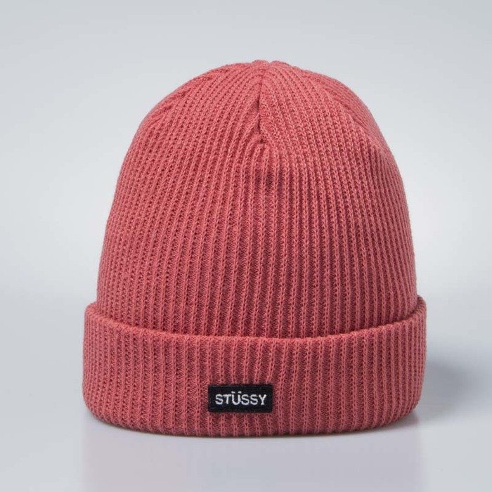 Stussy Small Patch Watch Cap Beanie rose | Bludshop.com