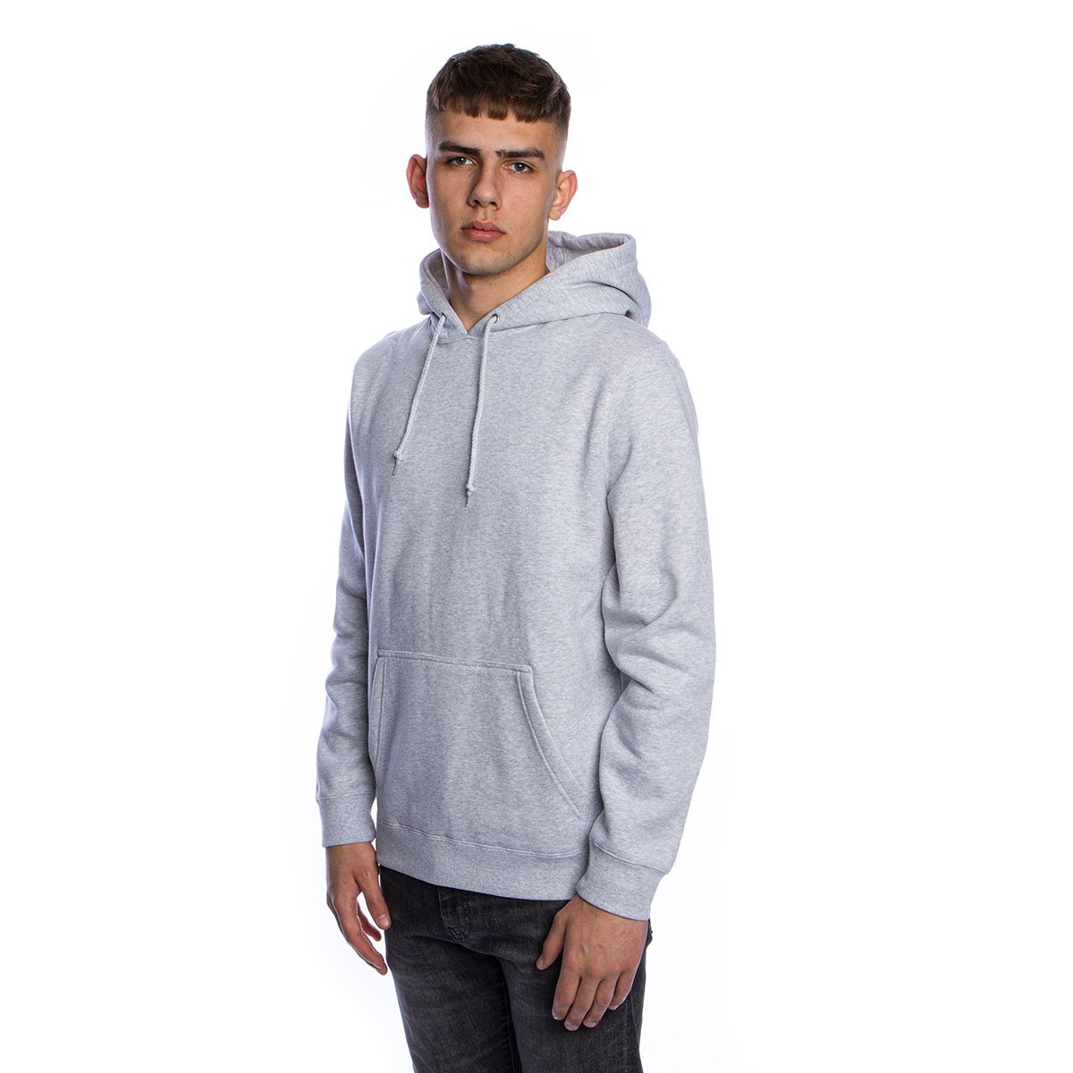 stussy arch hoodie grey