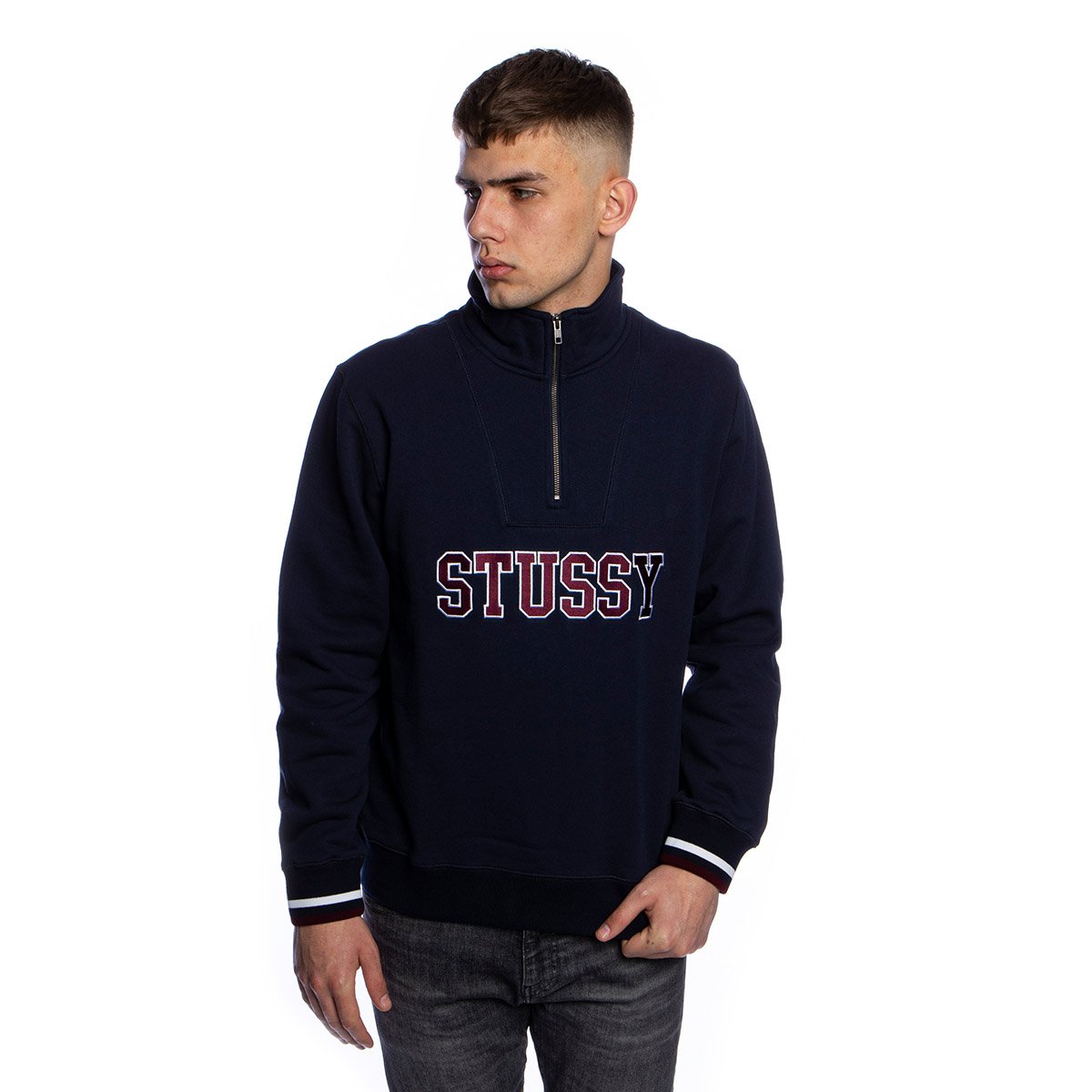 Stussy contrast rib store mock neck