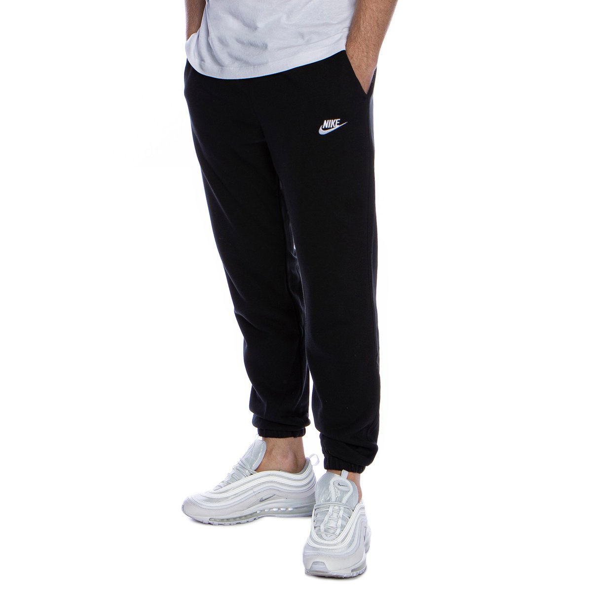 nike club black sweatpants