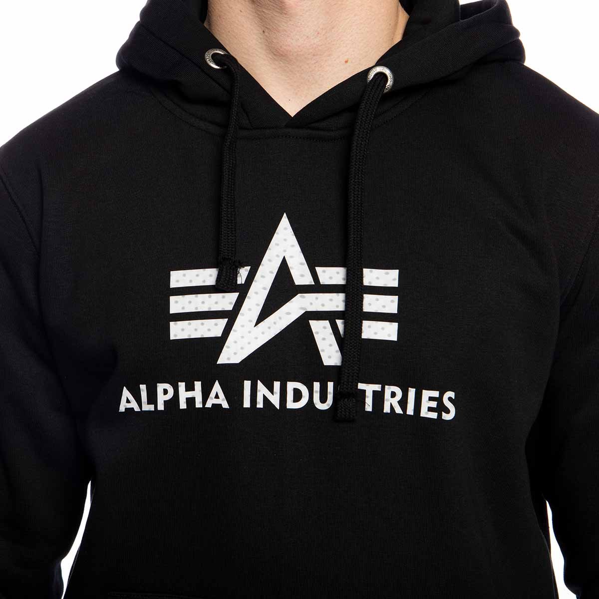 Alpha Logo 3D Hoody Sweatshirt black Industries