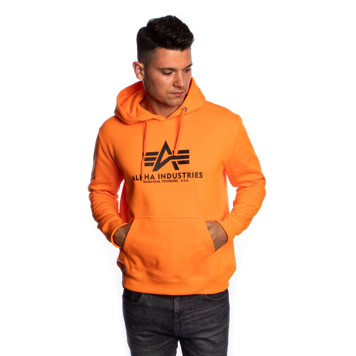 Sweatshirt Alpha Industries Basic Hoody Neon neon/orange | Bludshop.com