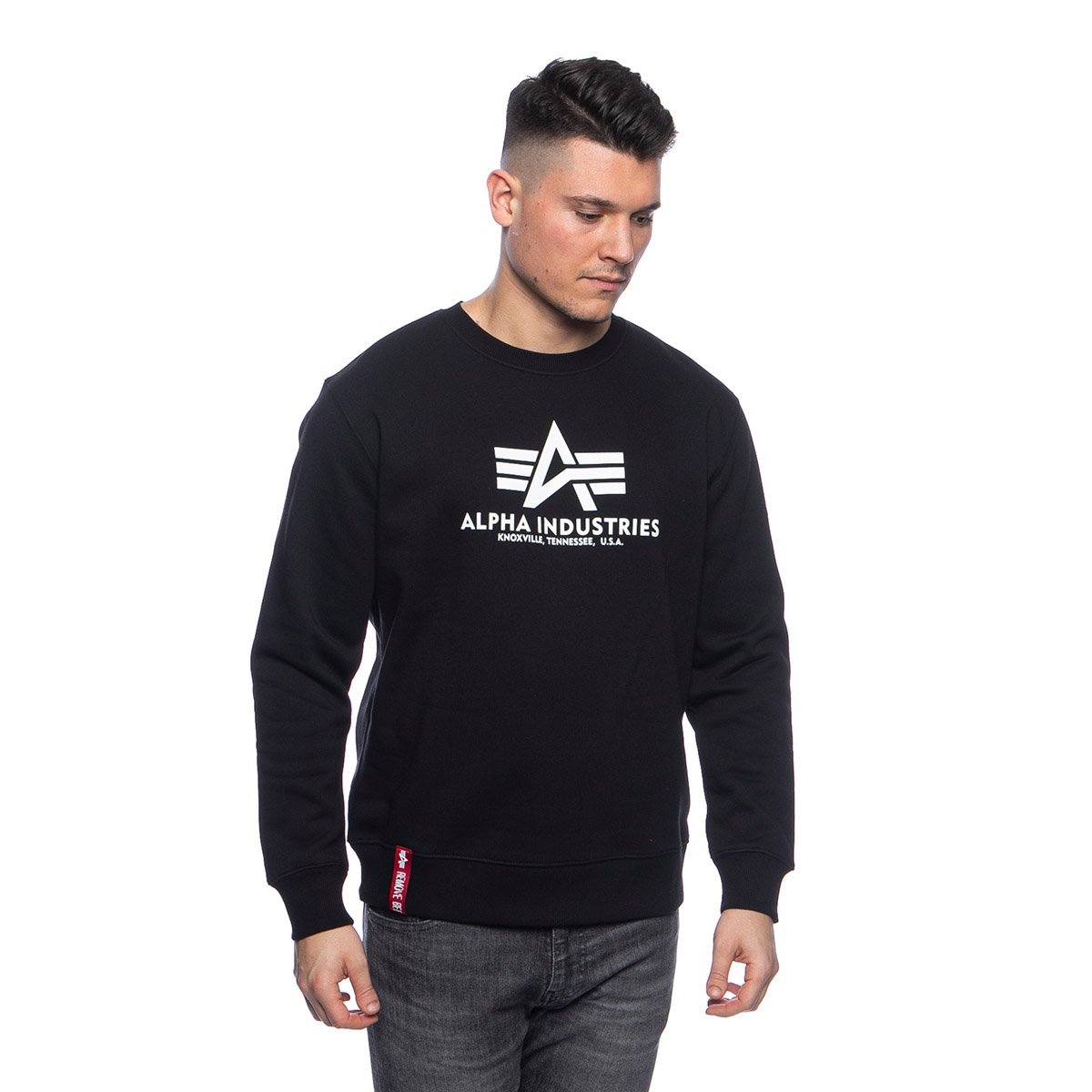 Alpha Sweater black Sweatshirt Industries Basic