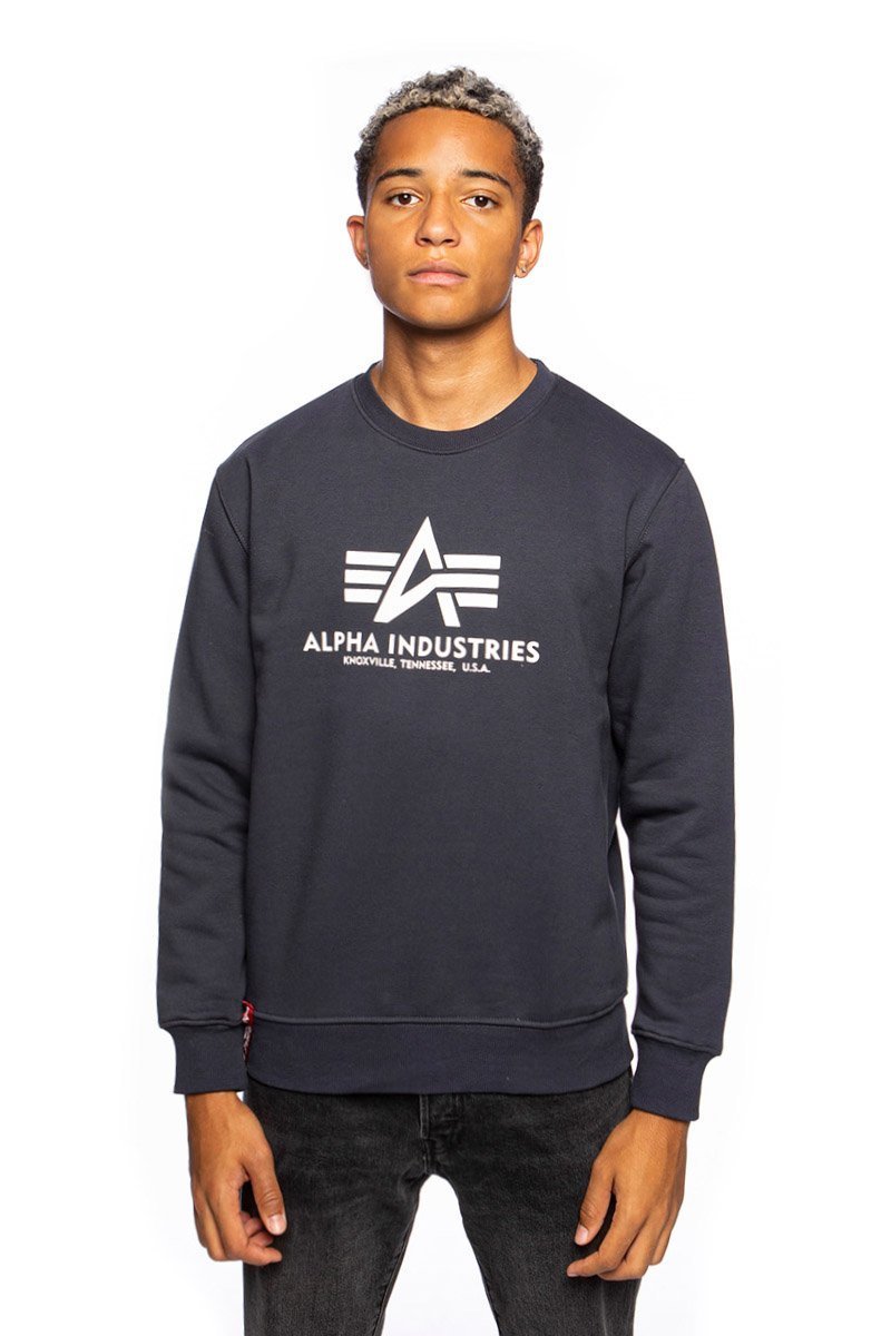 Basic Alpha Industries Sweater Sweatshirt navy