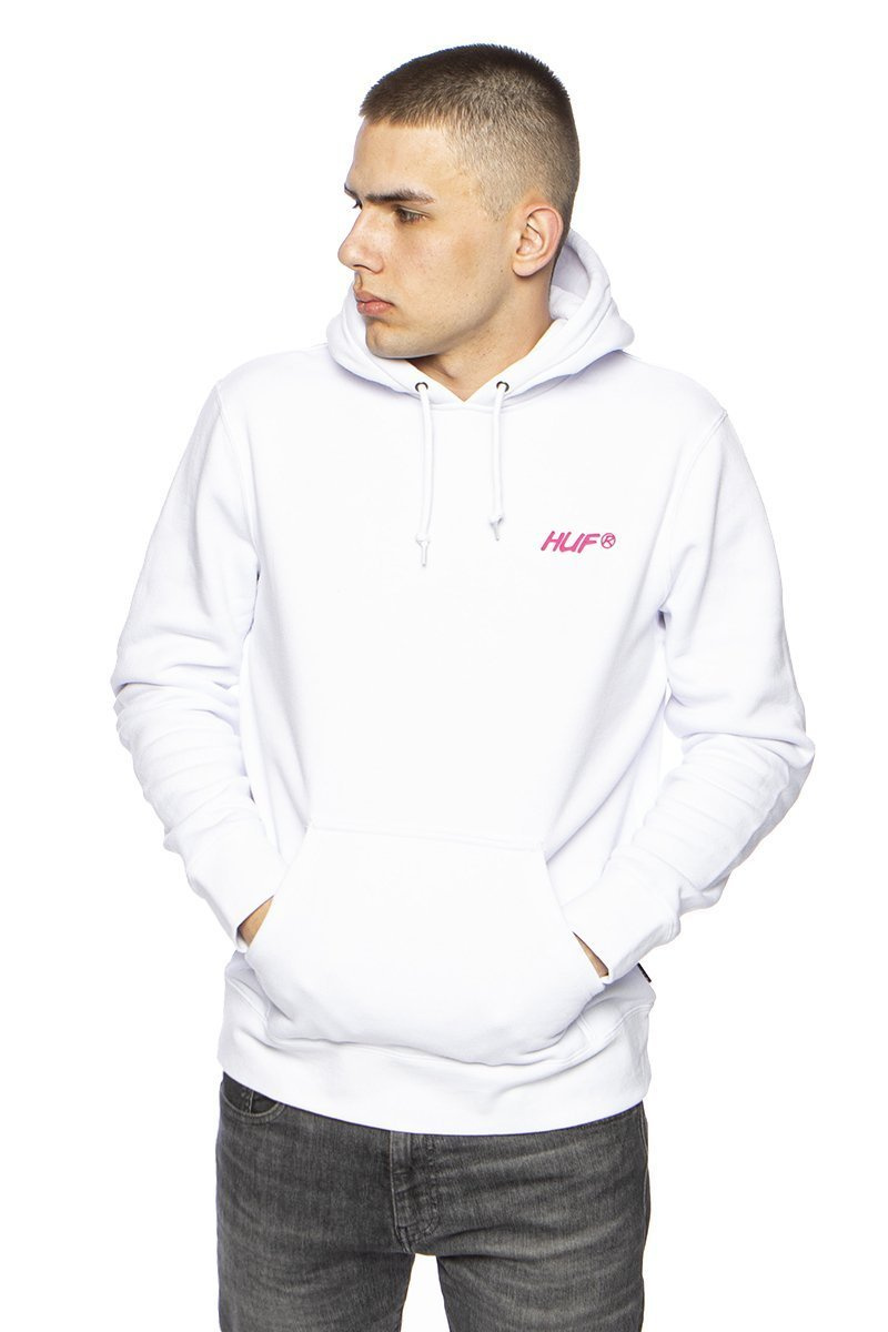 Huf white hoodie sale