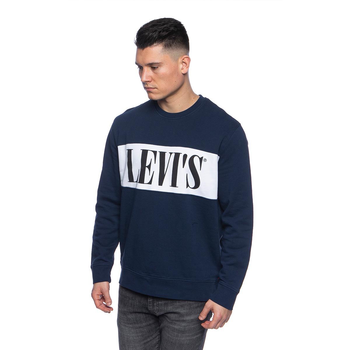levi's navy sweatshirt