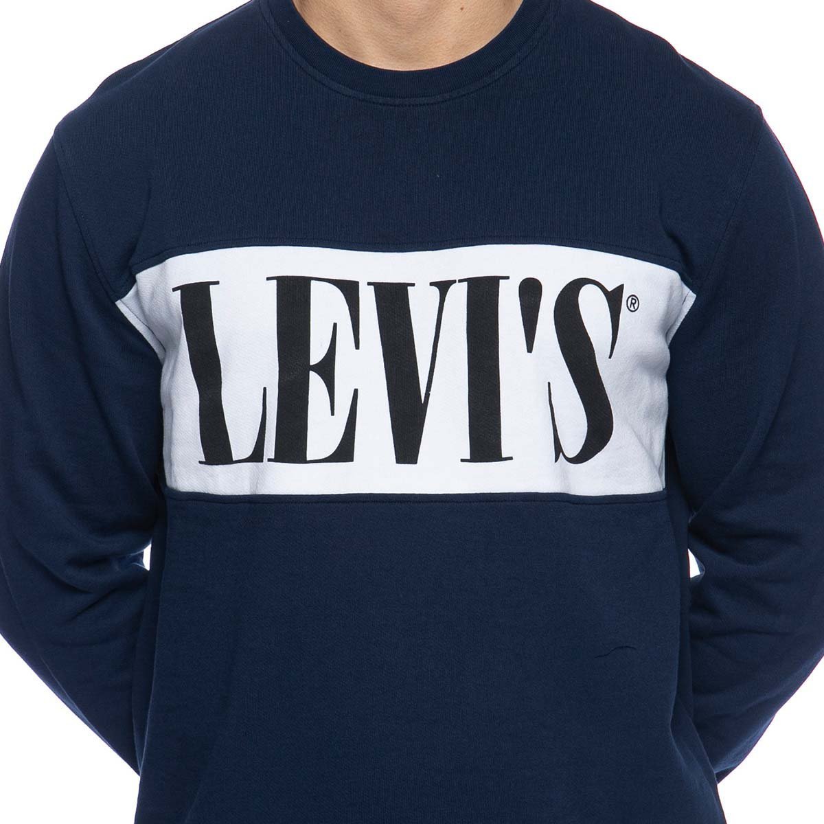 Sweatshirt Levi's Logo Colorblock Crewneck navy/white 