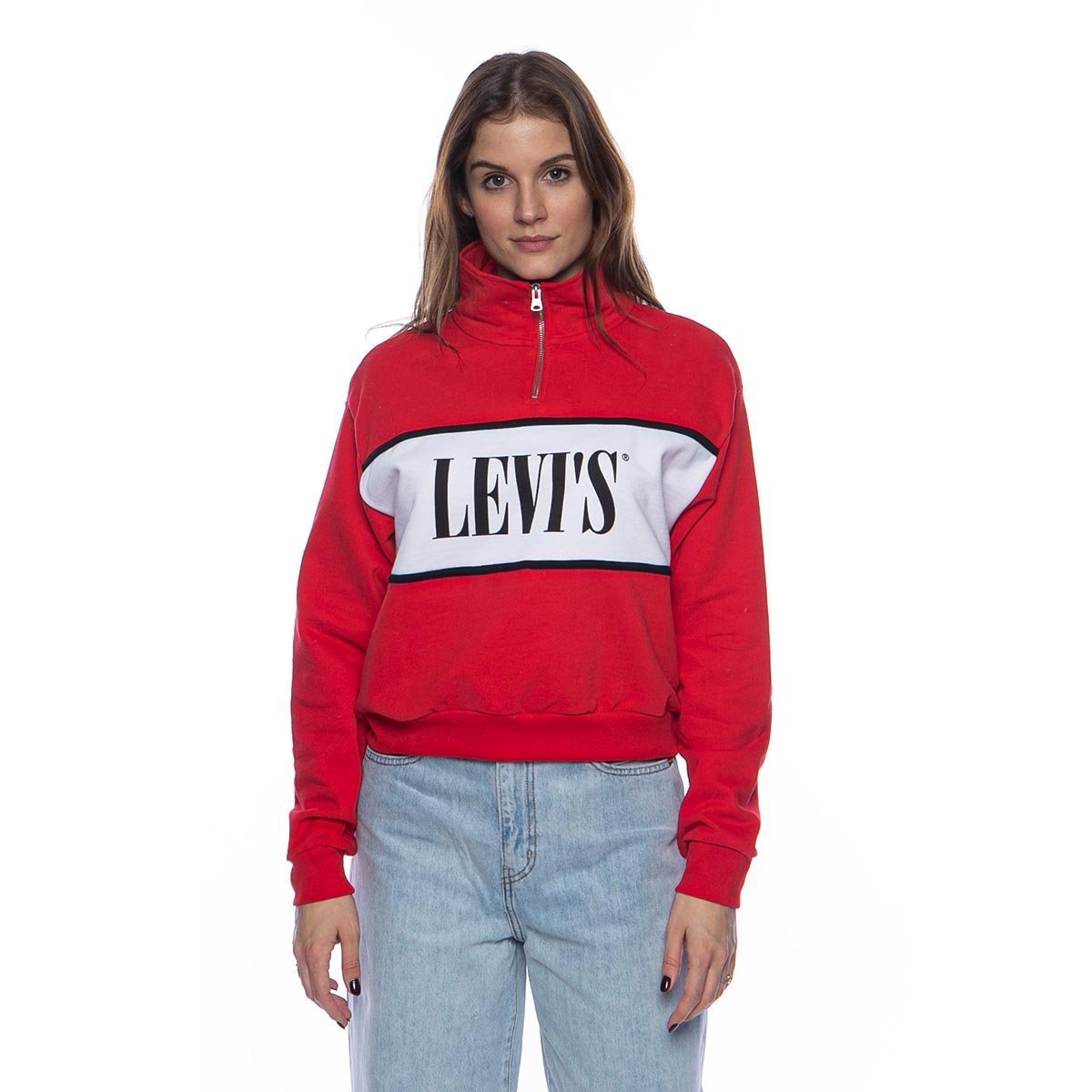 levi's red sweatshirt