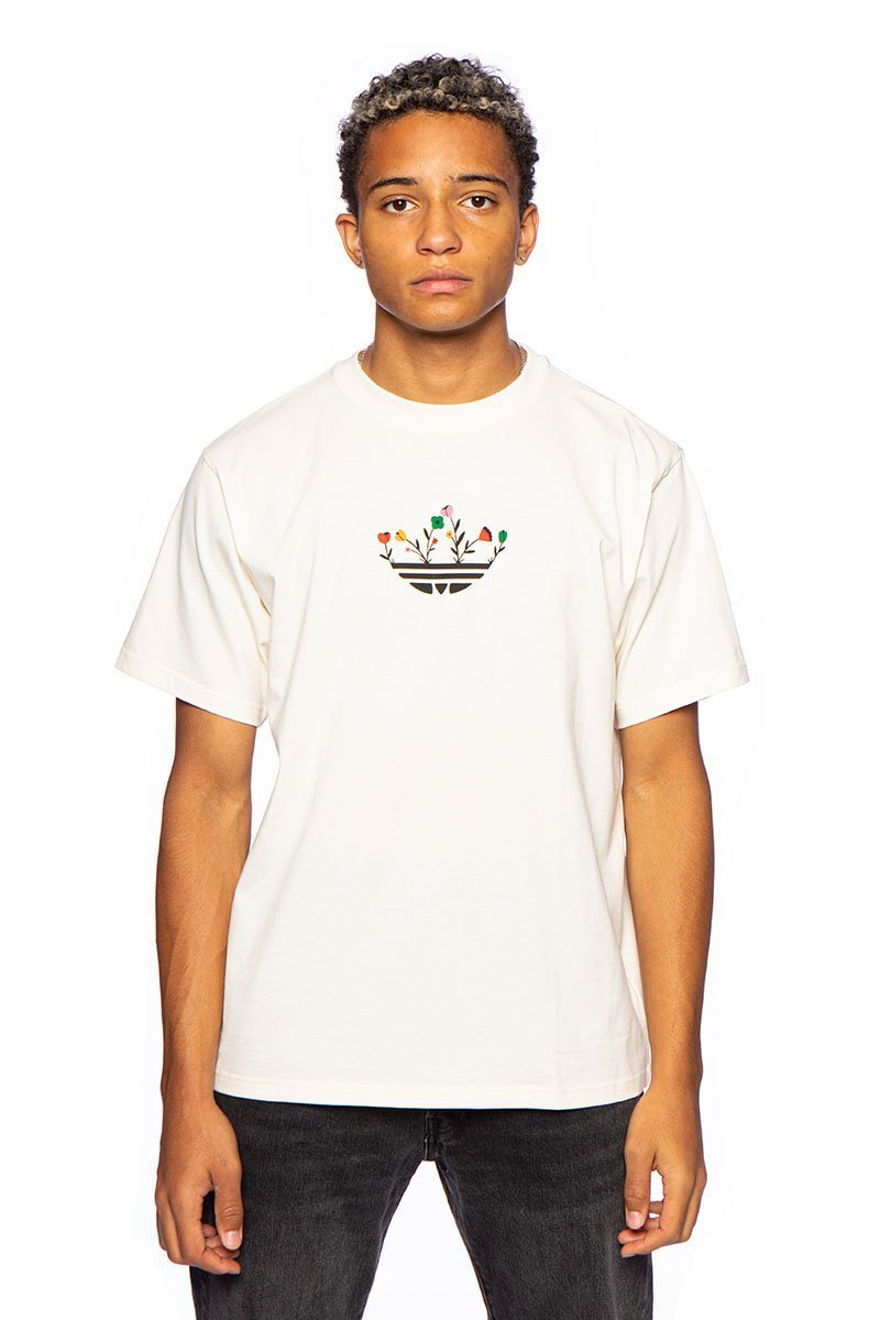 adidas floating trefoil tee