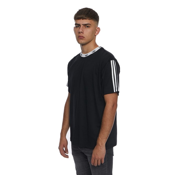 black/white Rib Tee Originals Adidas Trefoil T-shirt