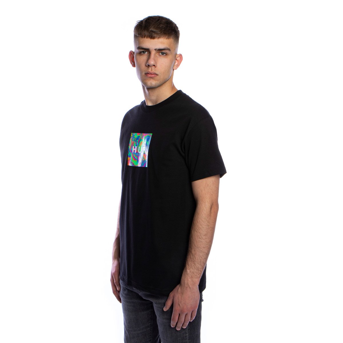 T-shirt HUF Acid House Box Logo S/S black | Bludshop.com