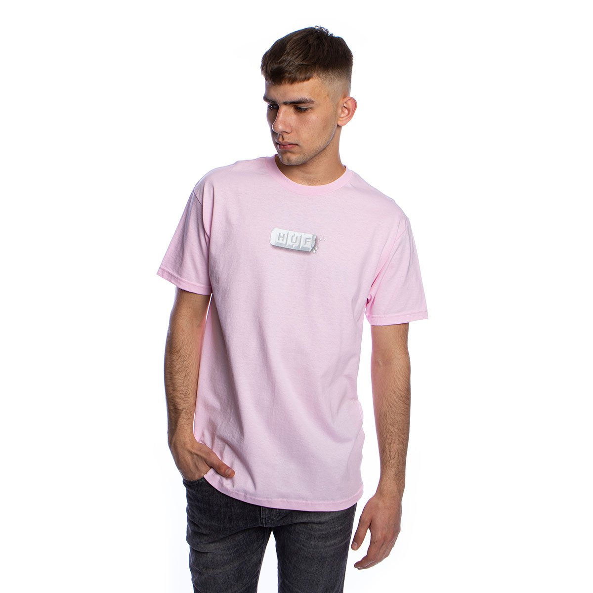 huf pink t shirt