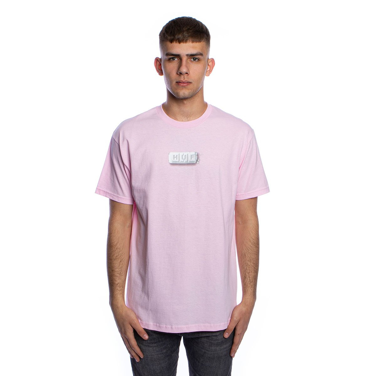 huf pink t shirt