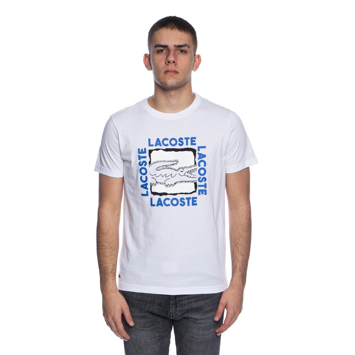 T-shirt Lacoste Sport 3D Print Tee white | Bludshop.com