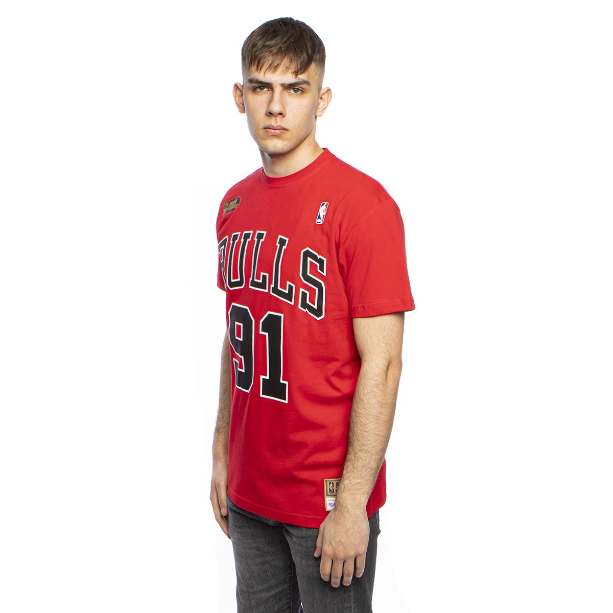 Mitchell&Ness NBA HWC Champ Stack Chicago Bulls T-shirt Red  [BMTRINTL1262-CBURED1] 