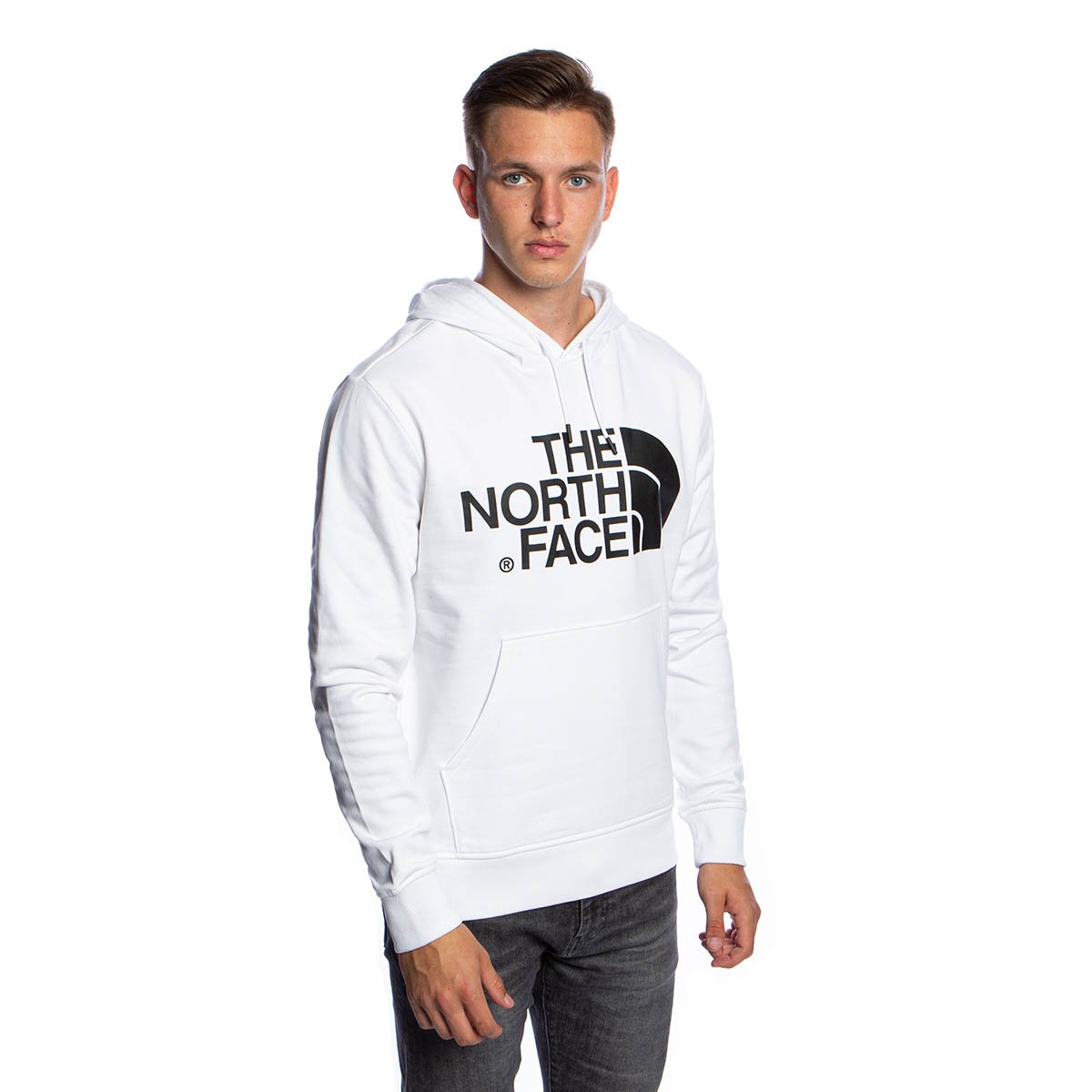 the north face white sweatshirt