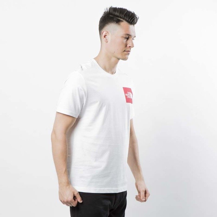 The North Face Fine T-Shirt, TOCEQ5LB1 White / Red