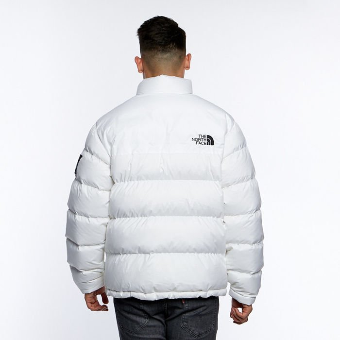 north face white winter jacket