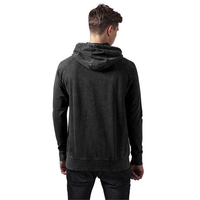 Urban Classics Acid Wash Raglan Hoody dark grey TB1381 | Bludshop.com