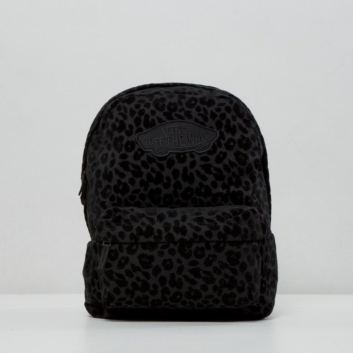 vans leopard backpack black