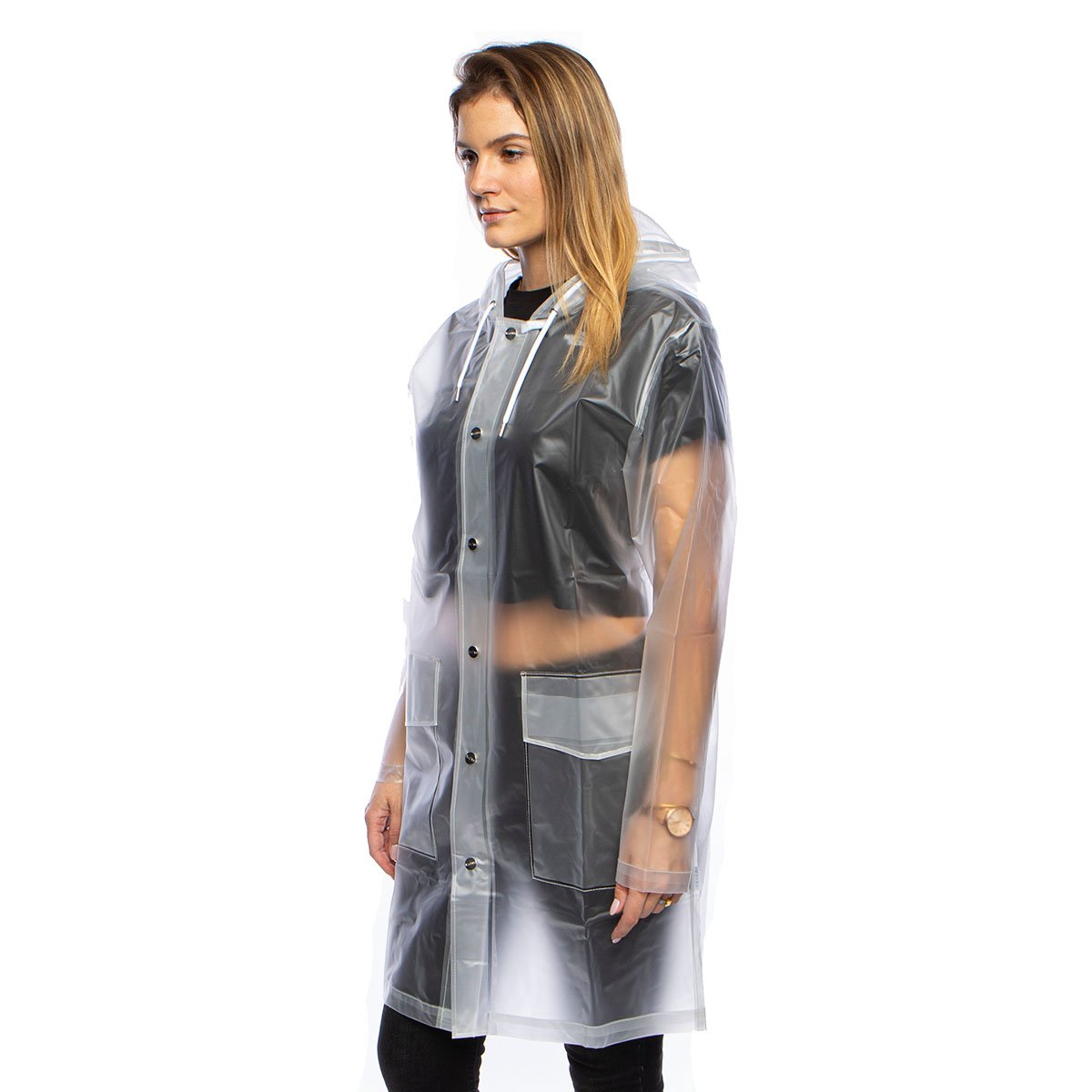 Rains transparent hooded coat on sale