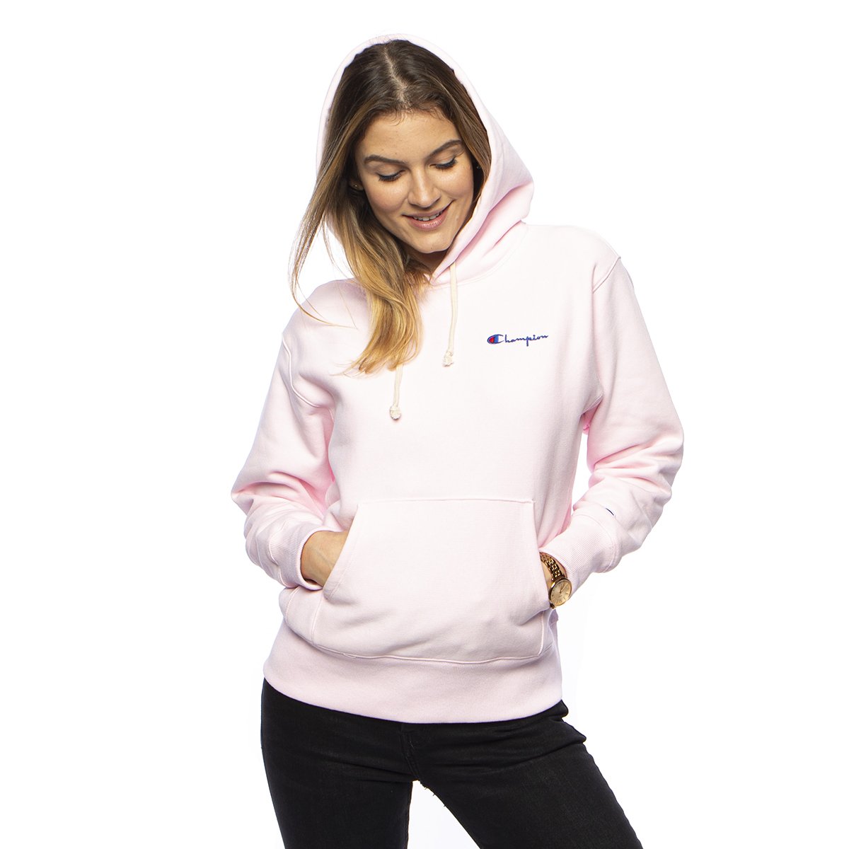 Champion WMNS Crewneck Sweatshirt Small Logo Pink