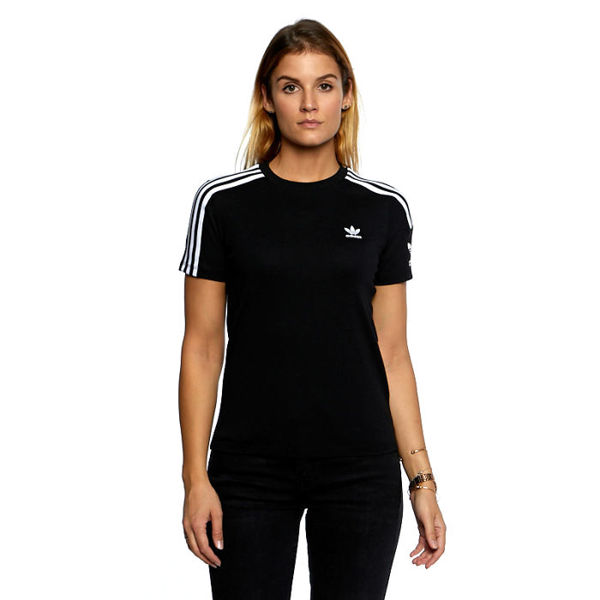 Adidas Originals women t-shirt Lock Up Tee black | Bludshop.com