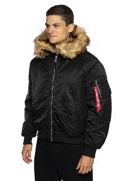 Alpha Industries MA 1 Hooded Arctic Jacket black Bludshop