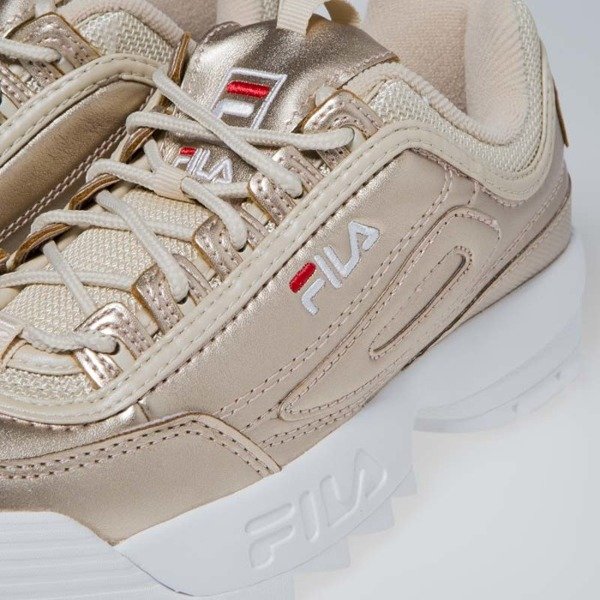 Fila disruptor low rose on sale gold