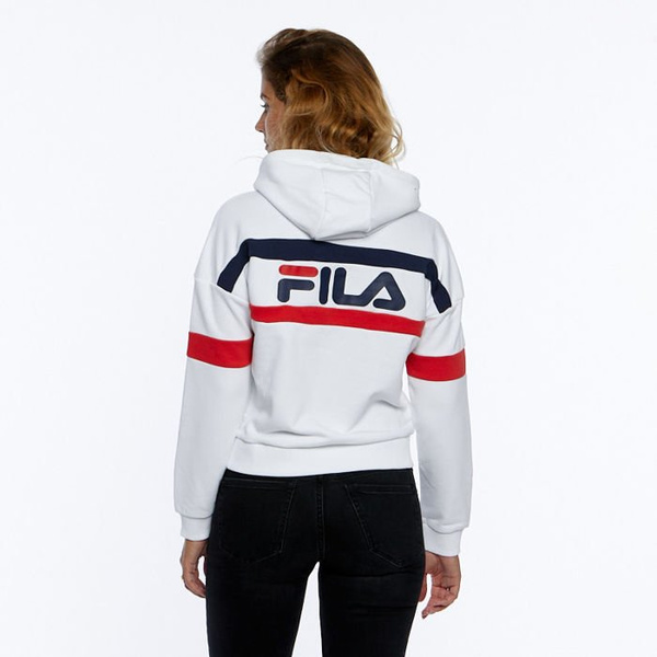 Fila WMNS Sweatshirt Ella Hoody Women bright white black iris true red Bludshop