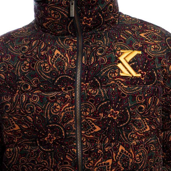 Karl Kani OG Corduroy Puffer Jacket Paisley black/brown/green ...